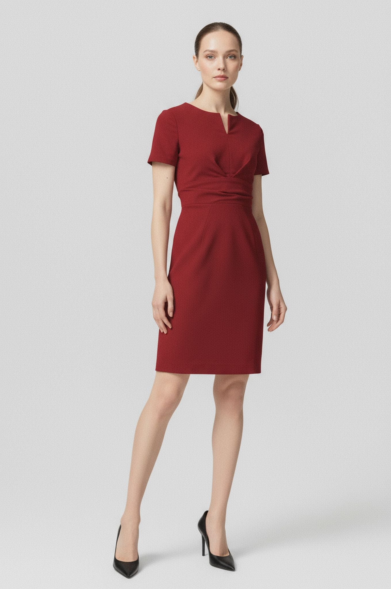 strapless open back dress Madison Boat Neck Suit Dress main image 0