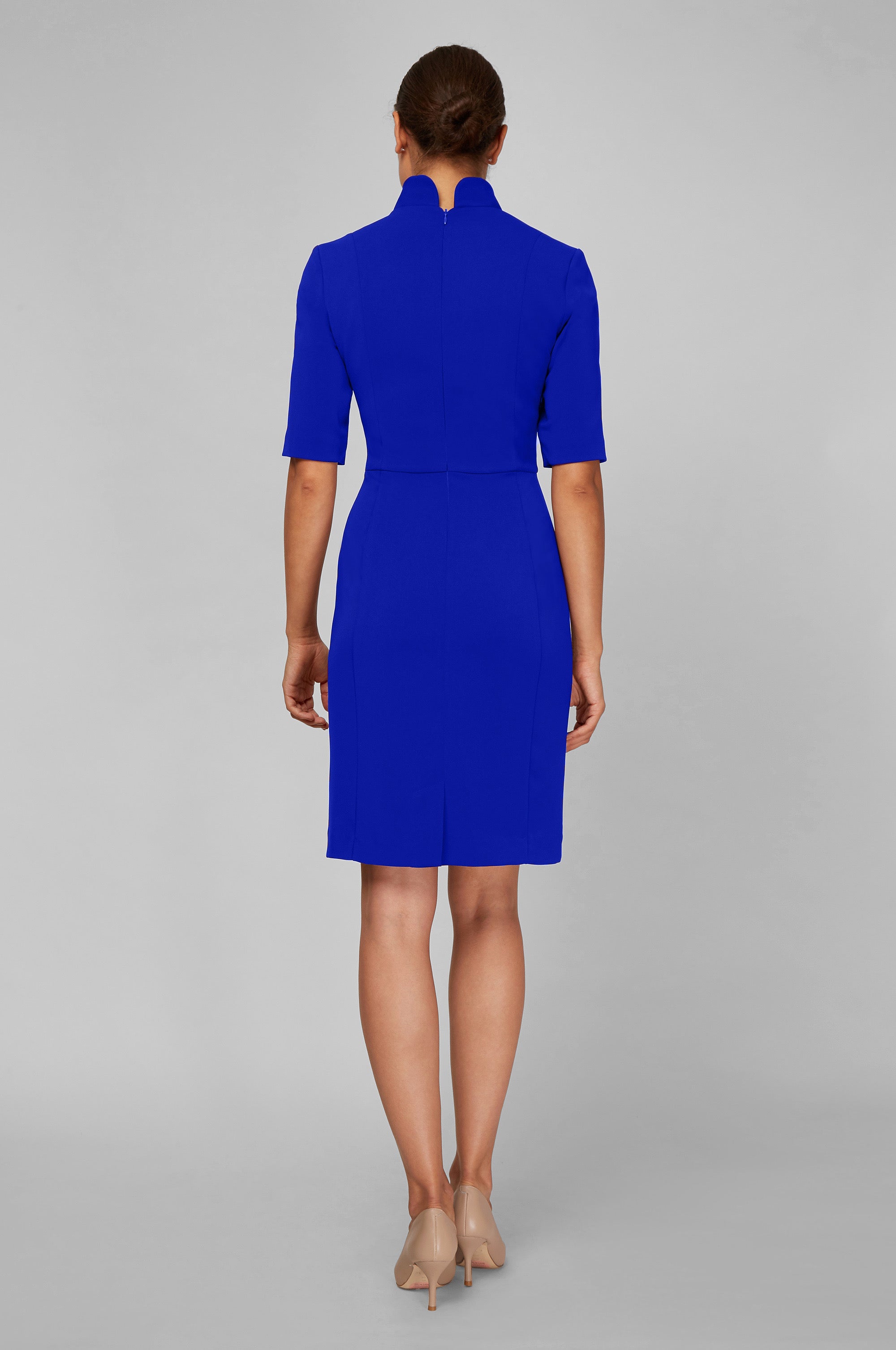 Sleeved Evelyn Dress - Electric Blue