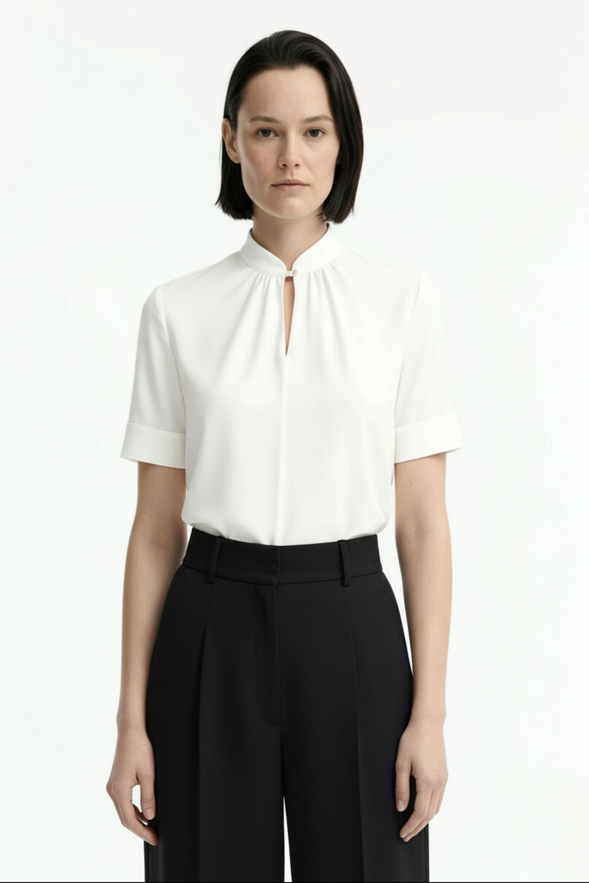 ladies white dress blouse Ladies White Silk Blouse