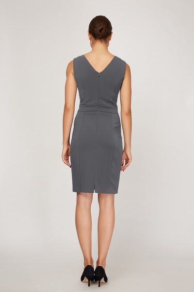 Women' Business Alyssa Dress V Back - Charcoal NORA GARDNER | OFFICIAL STORE for work and office
