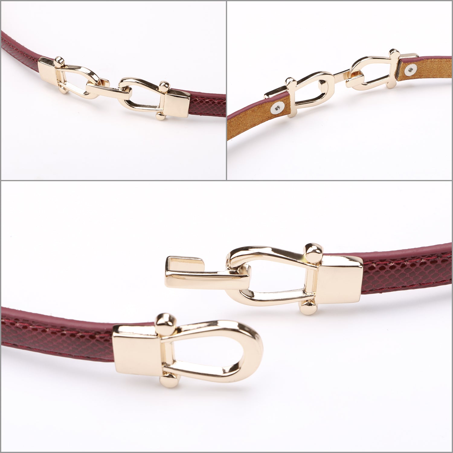Women' Business Ideal Smart Belt - Red Leather NORA GARDNER | OFFICIAL STORE for work and office