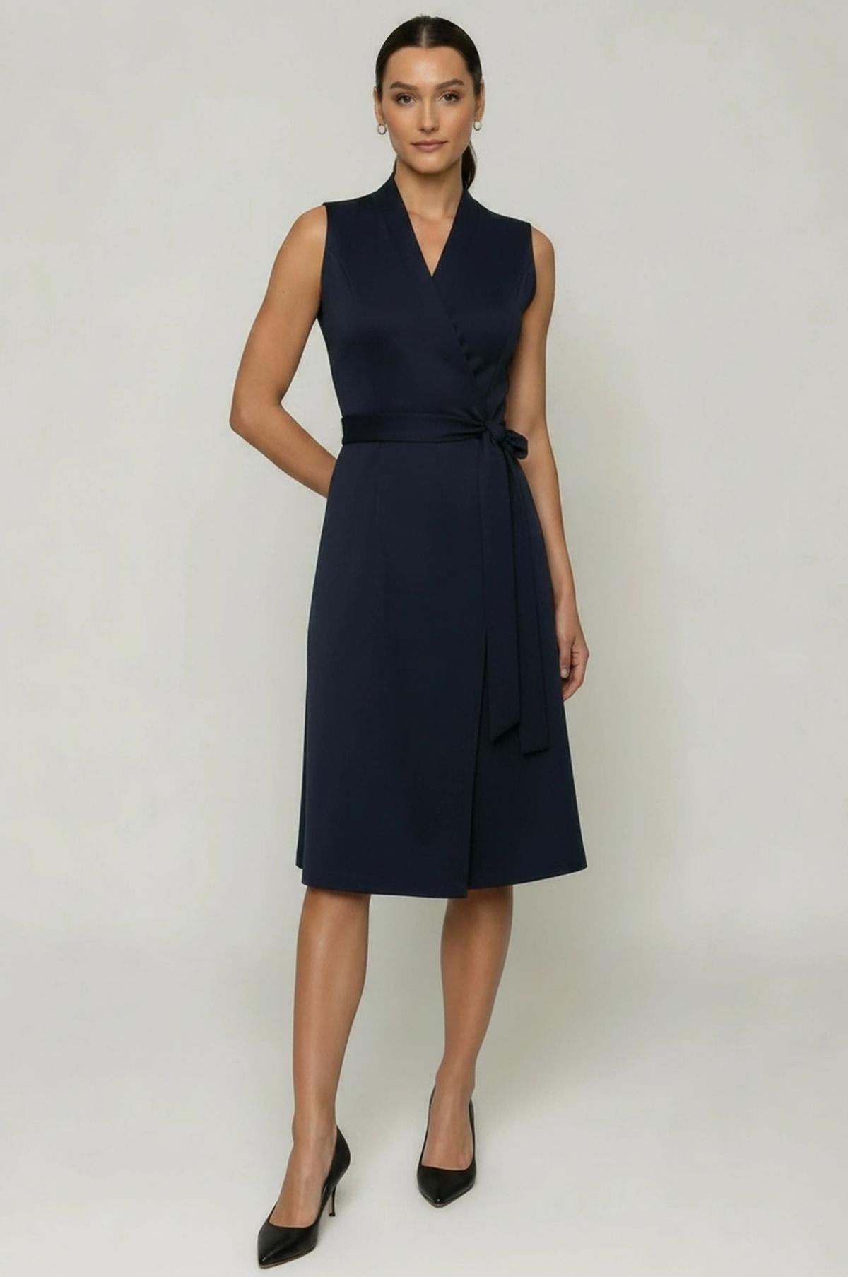 Sienna Wrap Dress | Navy | Workwear Dress