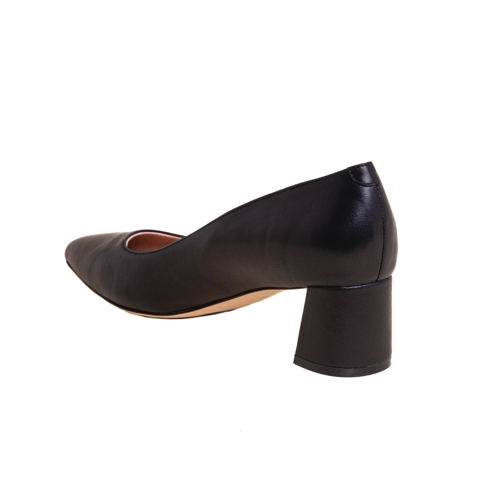 Women' Business Leather Lower Block Heel - Black NORA GARDNER | OFFICIAL STORE for work and office