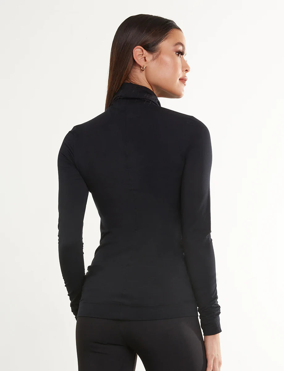 Women' Business Butter Long Sleeve Turtleneck - Black NORA GARDNER | OFFICIAL STORE for work and office
