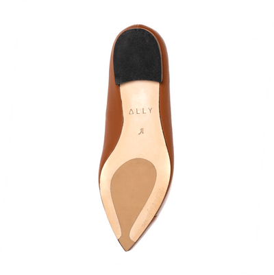 Women' Business Leather Flat - Courageous Caramel NORA GARDNER | OFFICIAL STORE for work and office