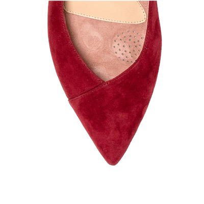 Women' Business Suede Flat - Gutsy Garnet NORA GARDNER | OFFICIAL STORE for work and office