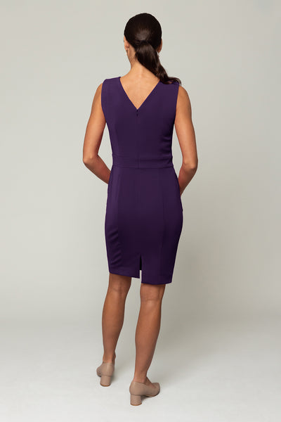 Women' Business Alyssa Dress V Back - Eggplant NORA GARDNER | OFFICIAL STORE for work and office