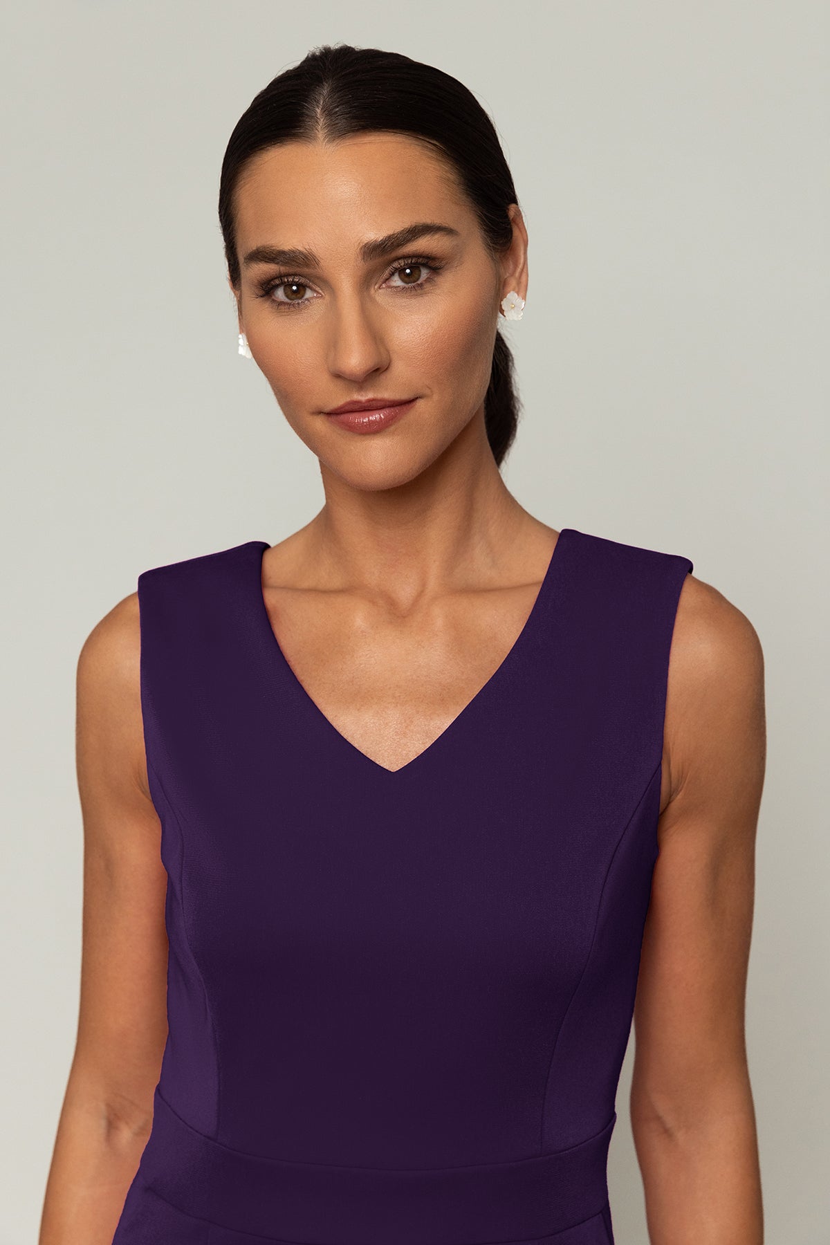 Women' Business Alyssa Dress V Back - Eggplant NORA GARDNER | OFFICIAL STORE for work and office