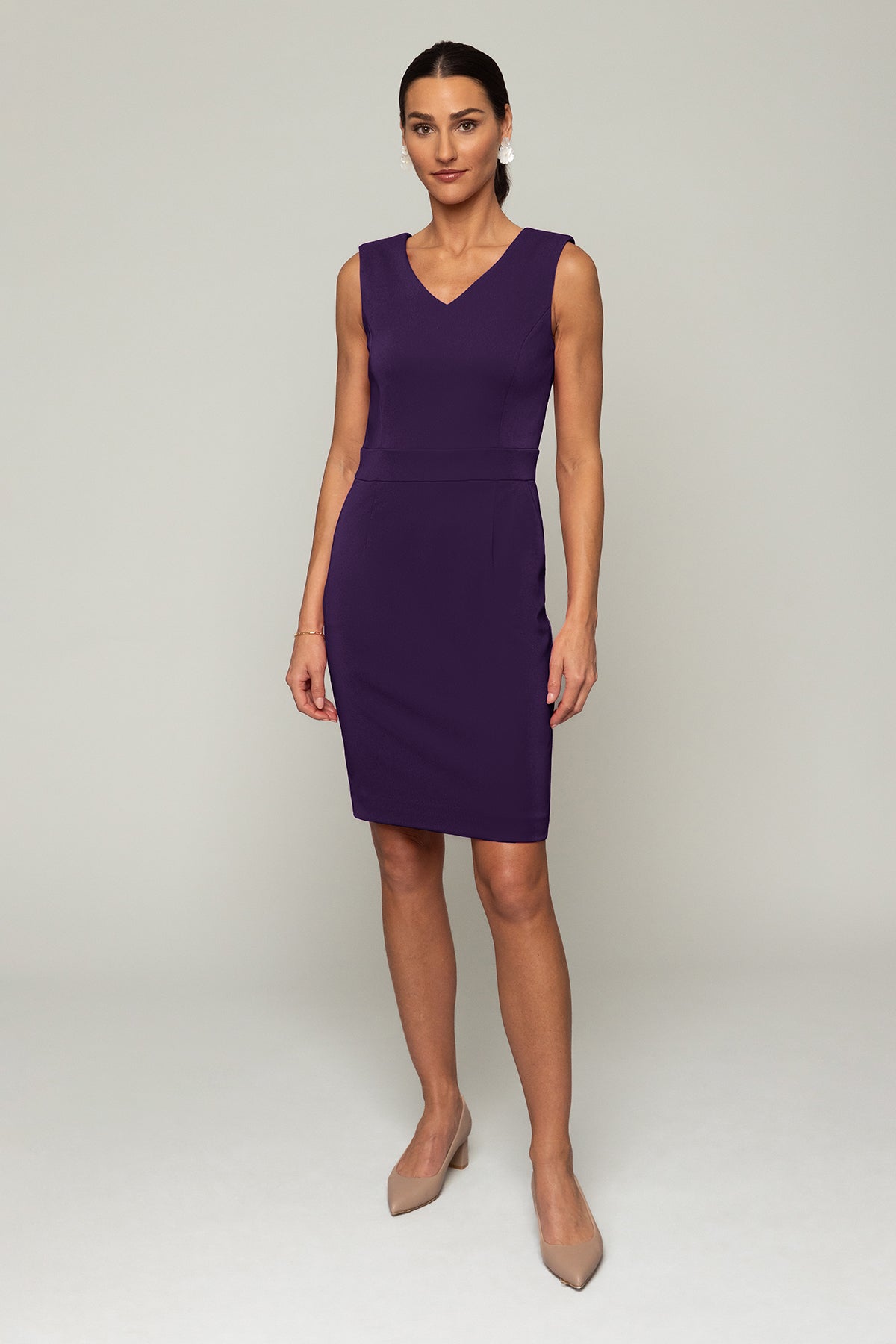 Alyssa Dress V-Back - Eggplant