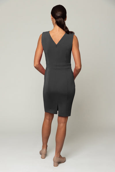 Alyssa Dress V Back - Charcoal