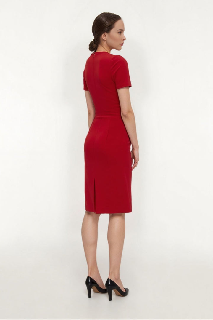 Andry Sheath Dress in Venetian Red | Women's Office & TV Wear