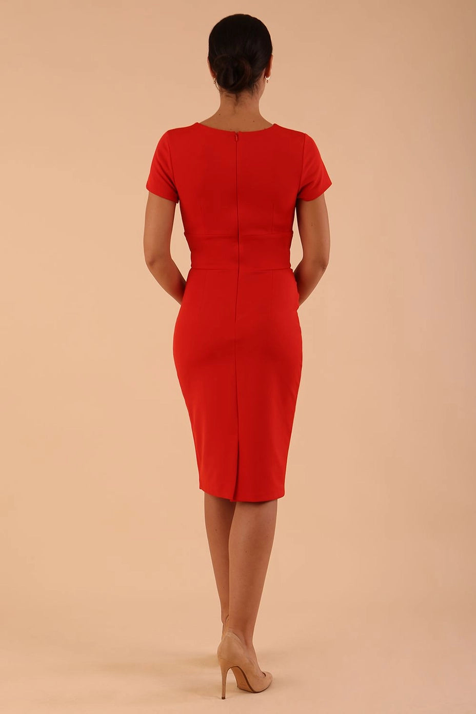 open lace back dress Donna Dress | Burnt Orange | Women's Office & TV Wear