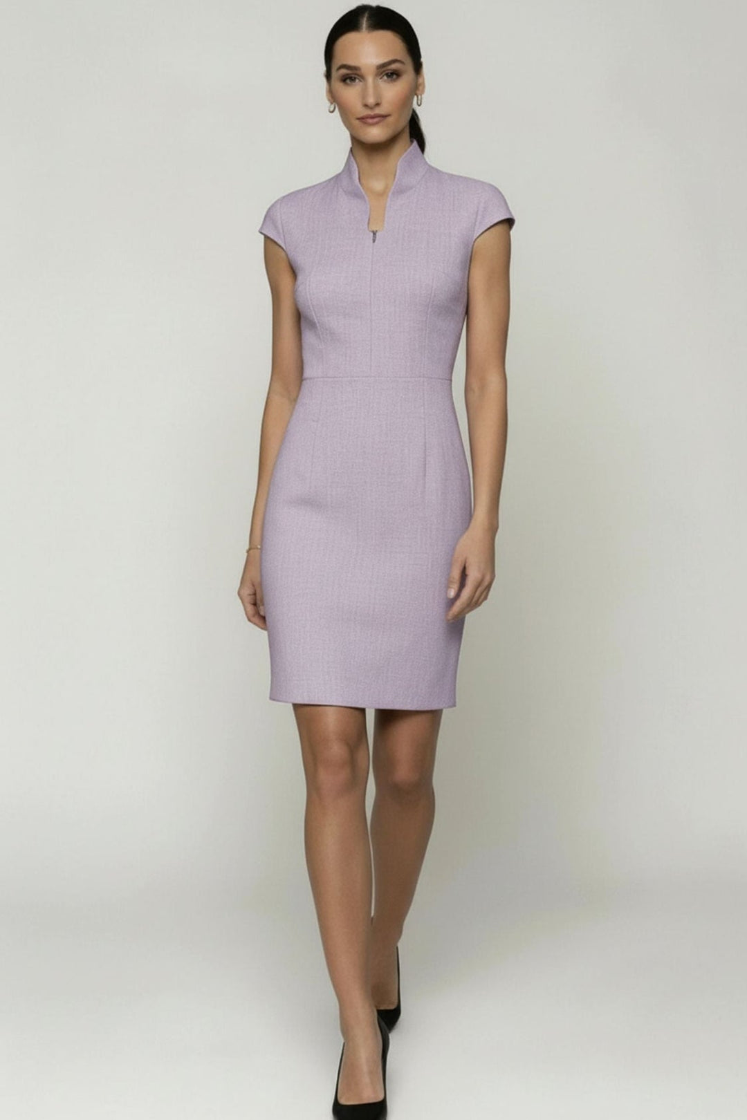 Women's Work Dress Evelyn | Lavender Boucle | Nora Gardner Lavender / 4