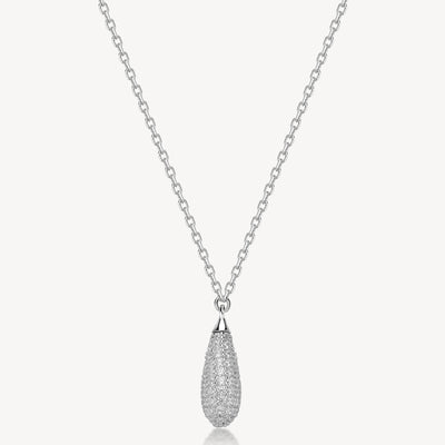 Fancy Drop Necklace - Silver