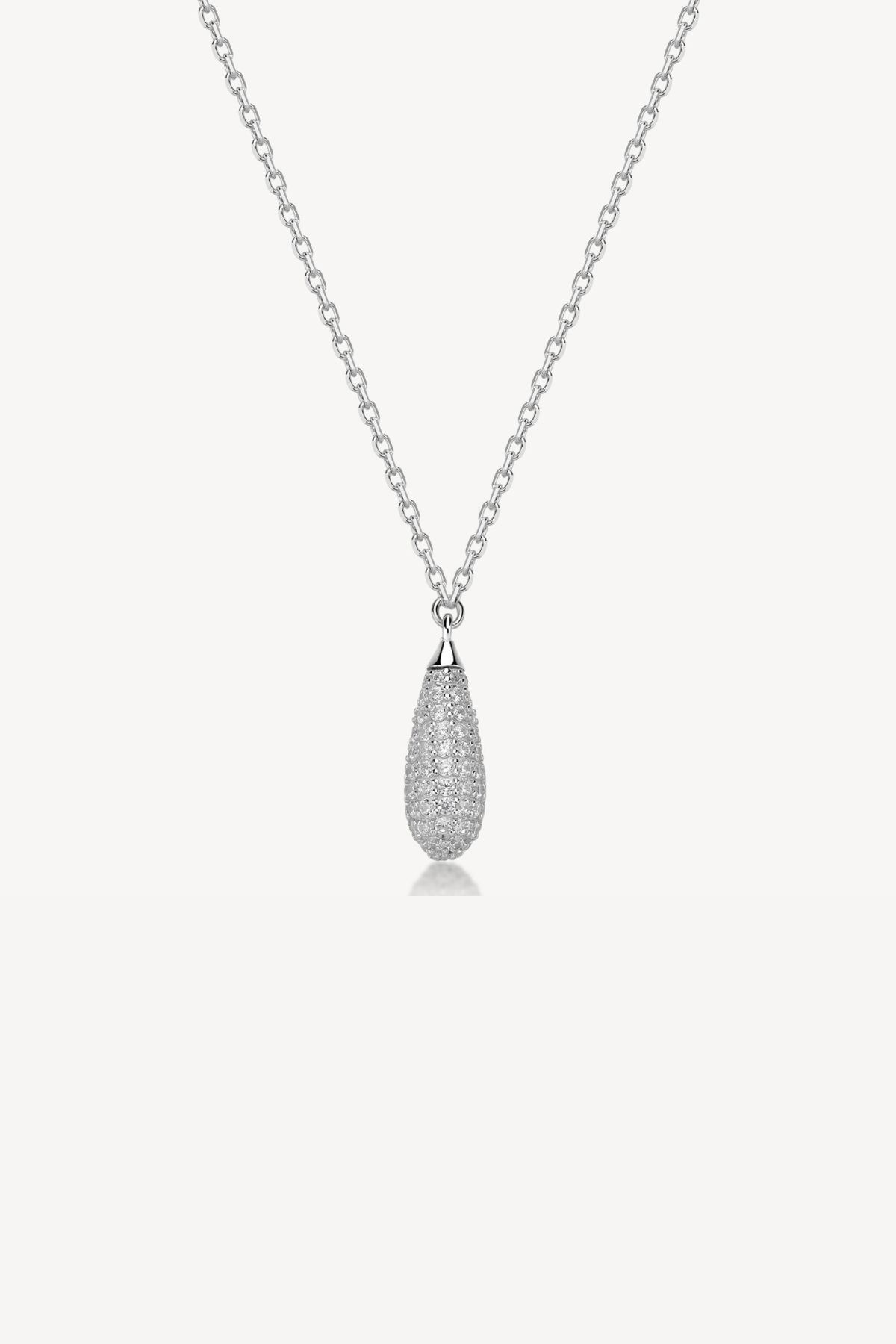 Fancy Drop Necklace - Silver