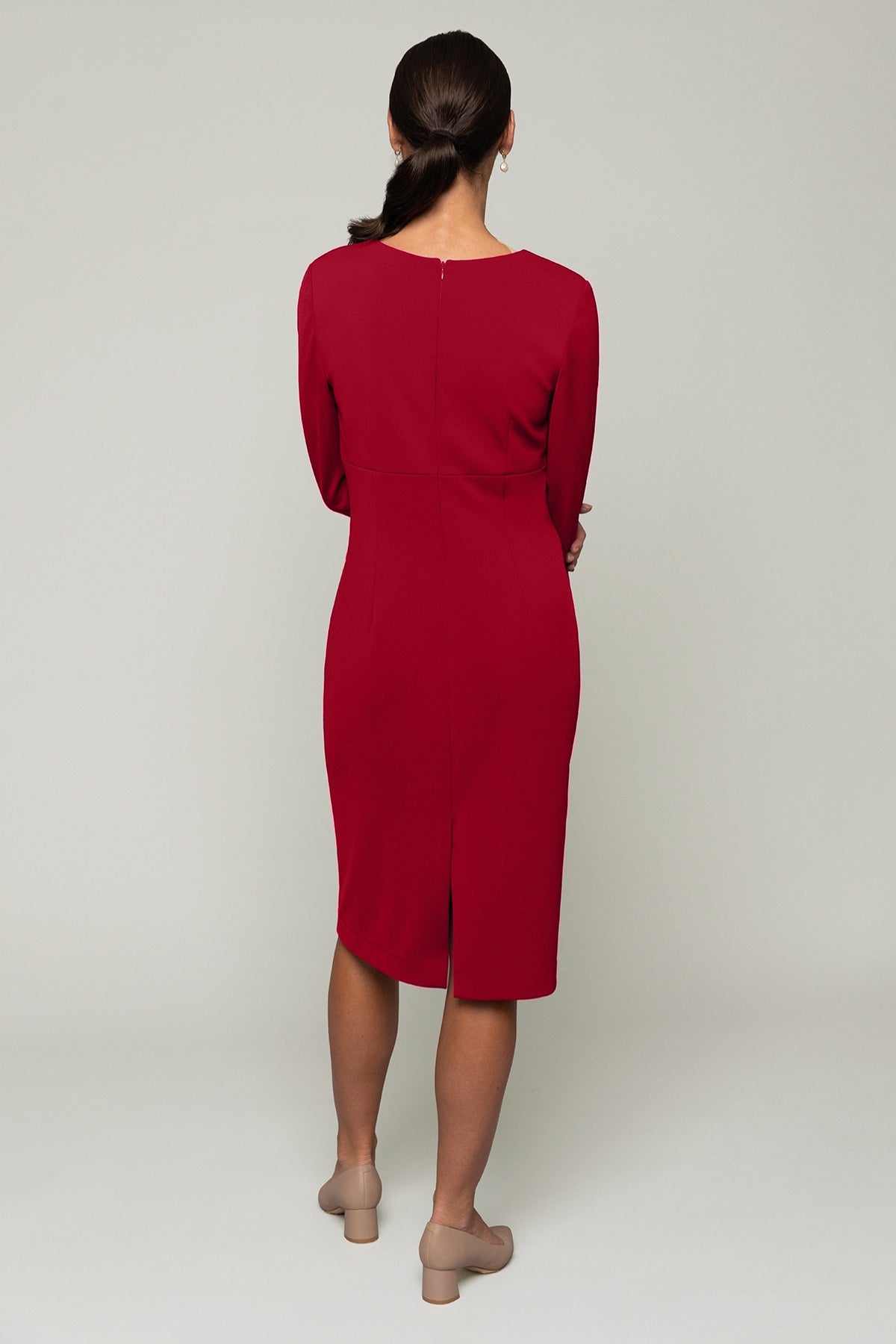 Laurel Dress In Venetian Red | Women's Office Dress | Nora Gardner Red / 10 Laurel Dress In Venetian Red | Women's Office Dress | Nora Gardner Red / 10
