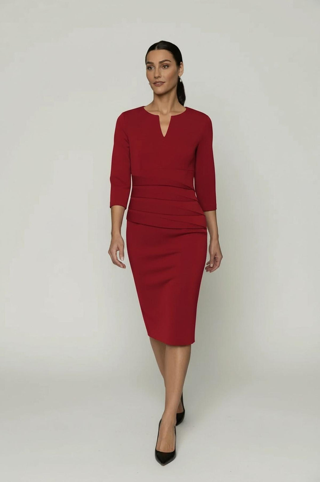 ladies formal dress for work Laurel In Venetian Red | Women's Office Dress wingtip dress shoes