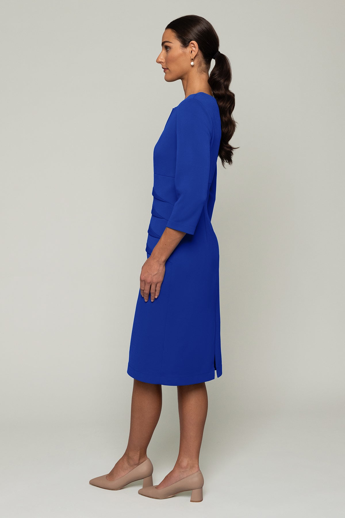 Long royal blue work dress work dress Nora Gardner 