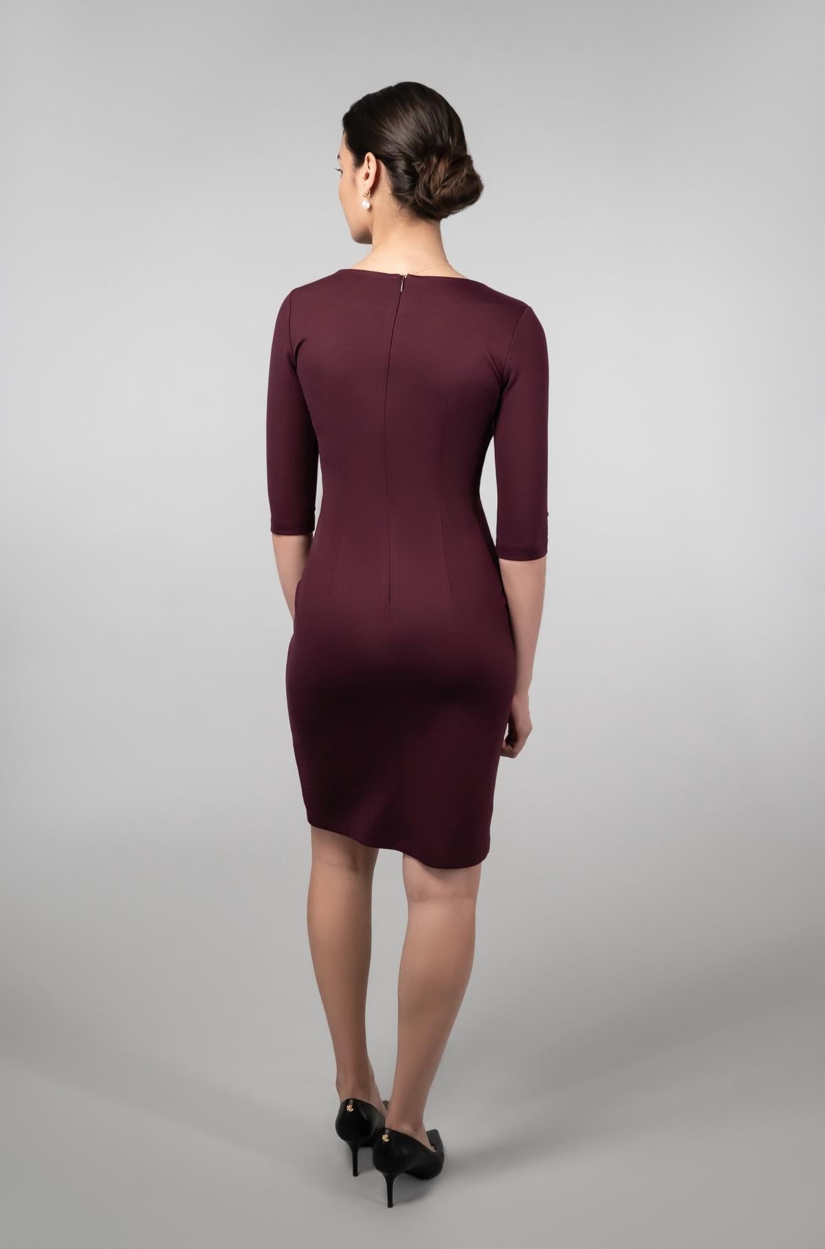 Lydia Dress | Burgundy | Professional Dress