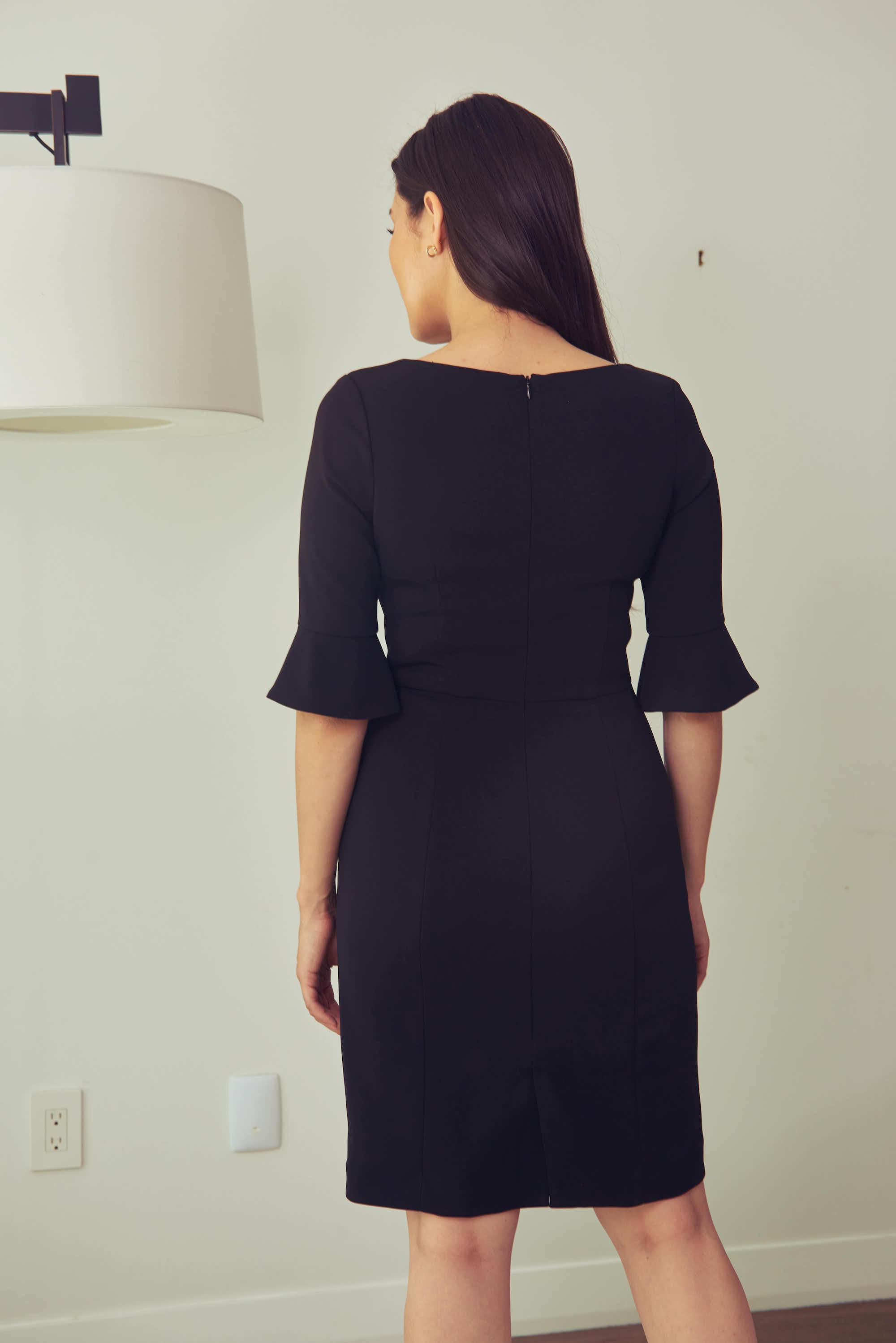 Kate Bell Sleeve Dress - Black