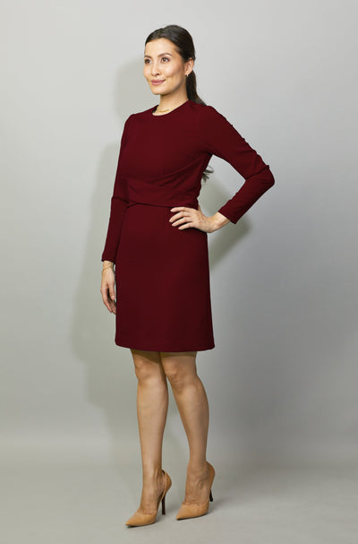 Women' Business Liliya Dress - Burgundy NORA GARDNER | OFFICIAL STORE for work and office