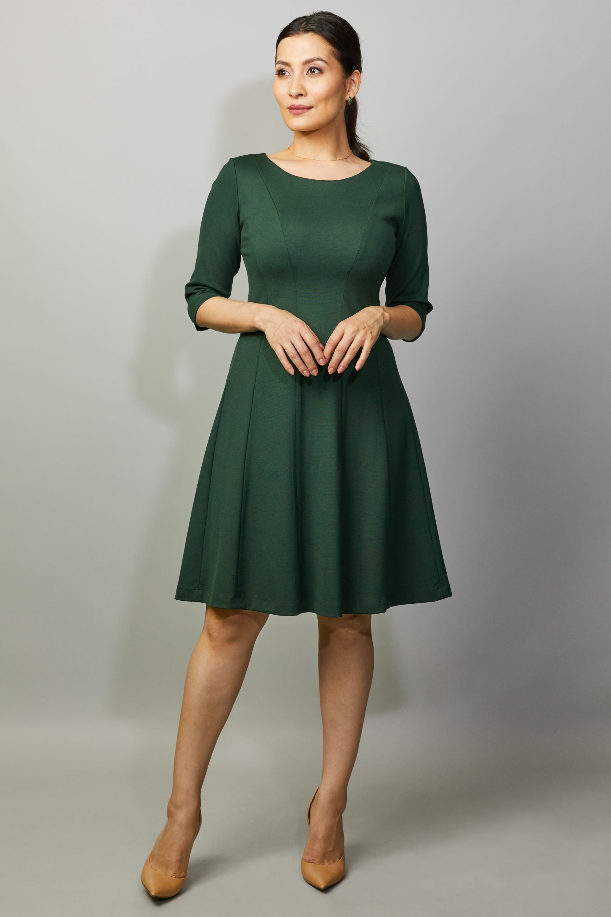 Women' Business Lizzie Dress - Forest Green NORA GARDNER | OFFICIAL STORE for work and office