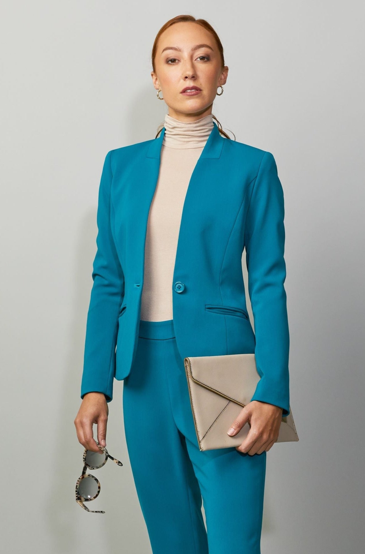 Women' Business Alanna Blazer - Teal NORA GARDNER | OFFICIAL STORE for work and office