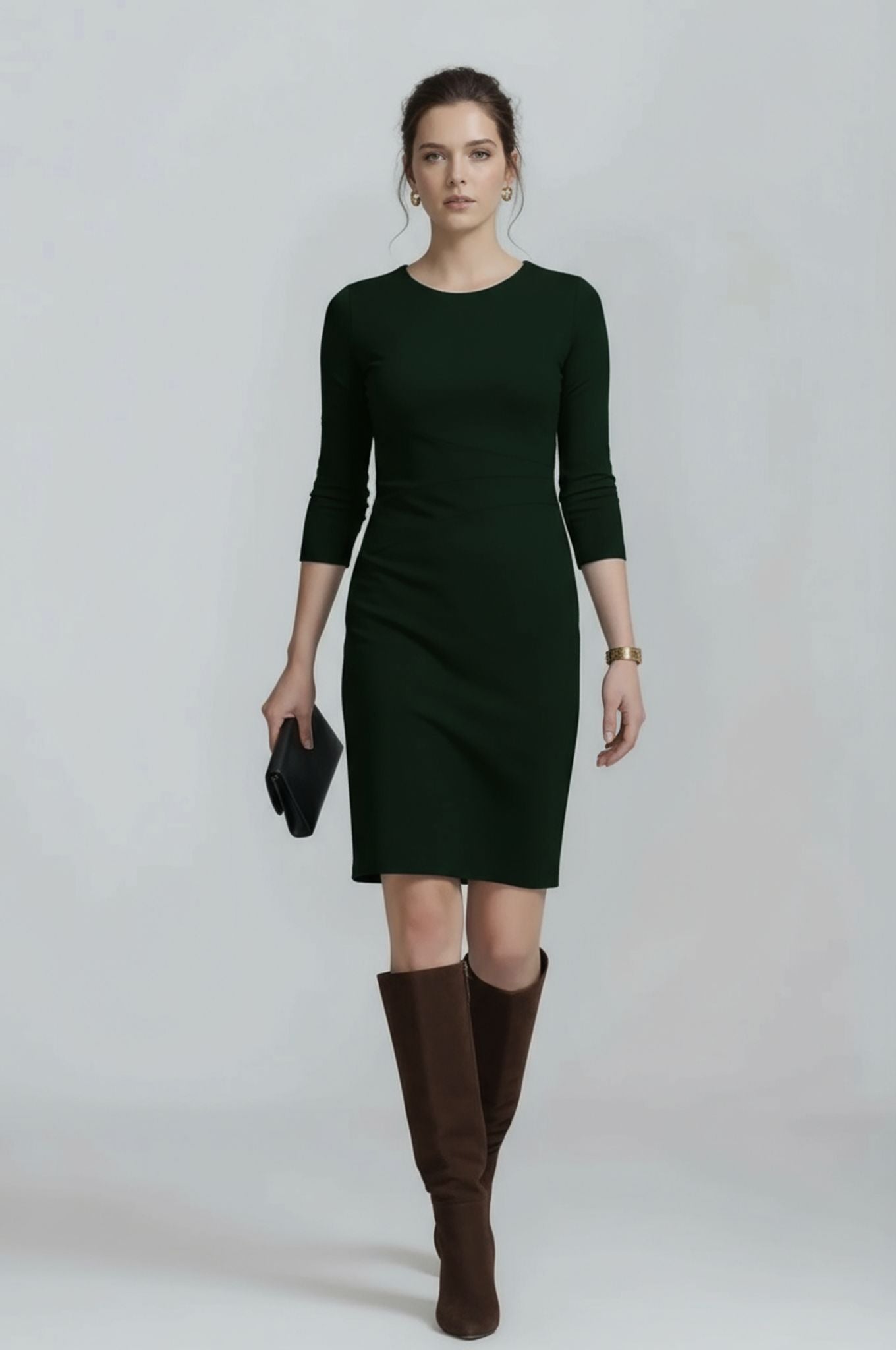 Lydia Dress - Forest Green