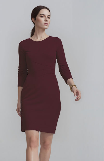 Women' Business Lydia Dress - Merlot NORA GARDNER | OFFICIAL STORE for work and office