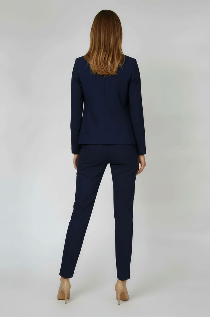 Audrey Pant in Navy | Women's High-Rise Work Trousers | Nora Gardner