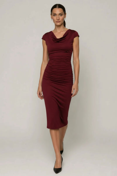 sangria midi dress Eden Dress Modern Workwear - Sangria
