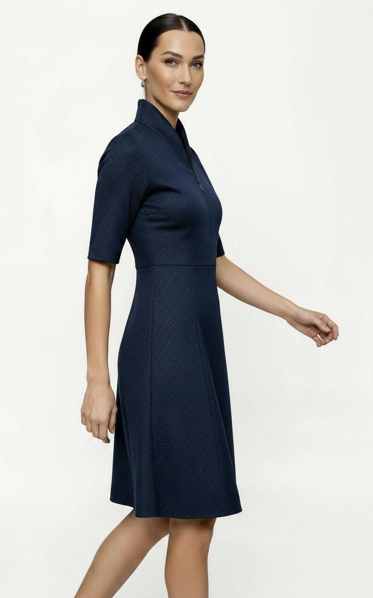 Women's Work Dress Evelyn | Jacquard | Nora Gardner Navy / 12