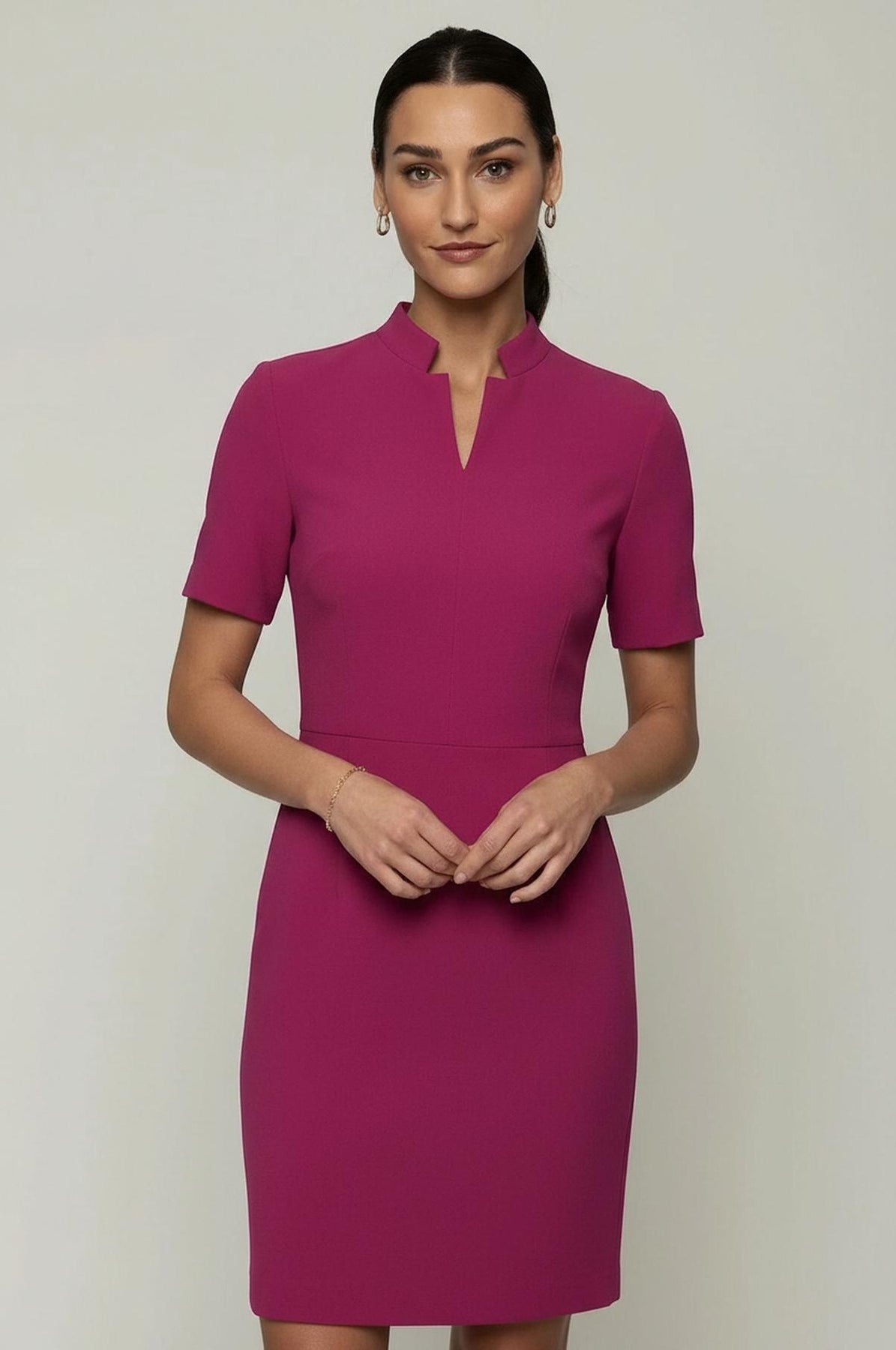 Sarah Dress | Magenta | Women's Office & TV Wear