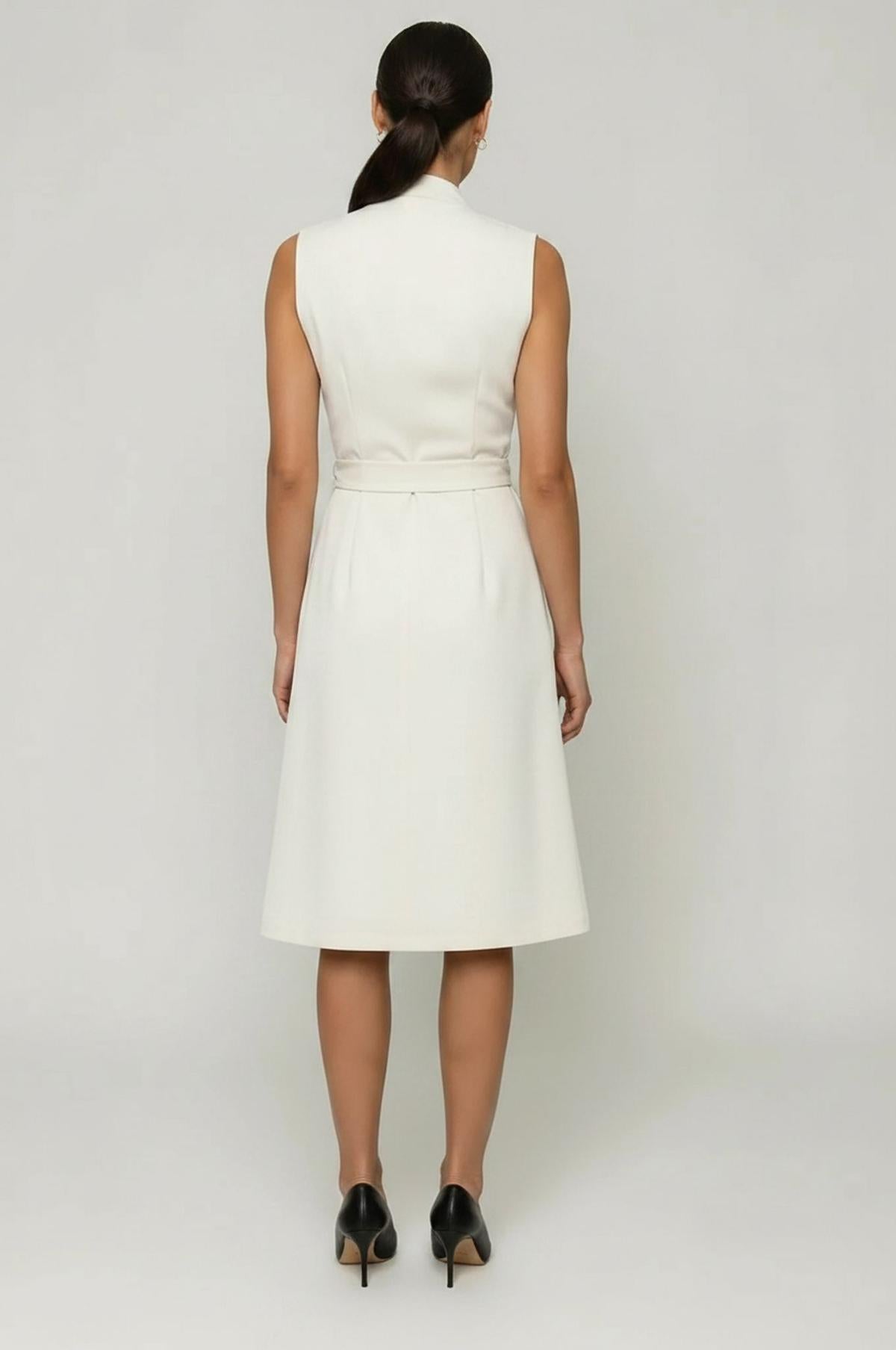 Sienna Wrap Dress | White | Workwear Dress