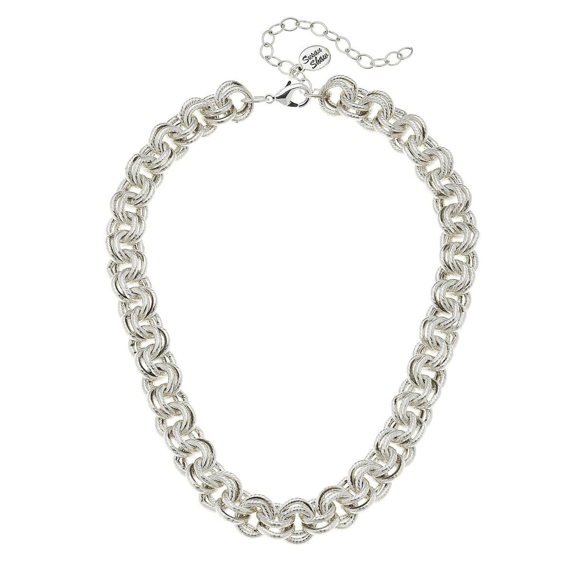 SILVER925 DOUBLE CHAIN NECKLACEシルバーネックレス Silver Double Chain Necklace | Polished Layered Jewelry