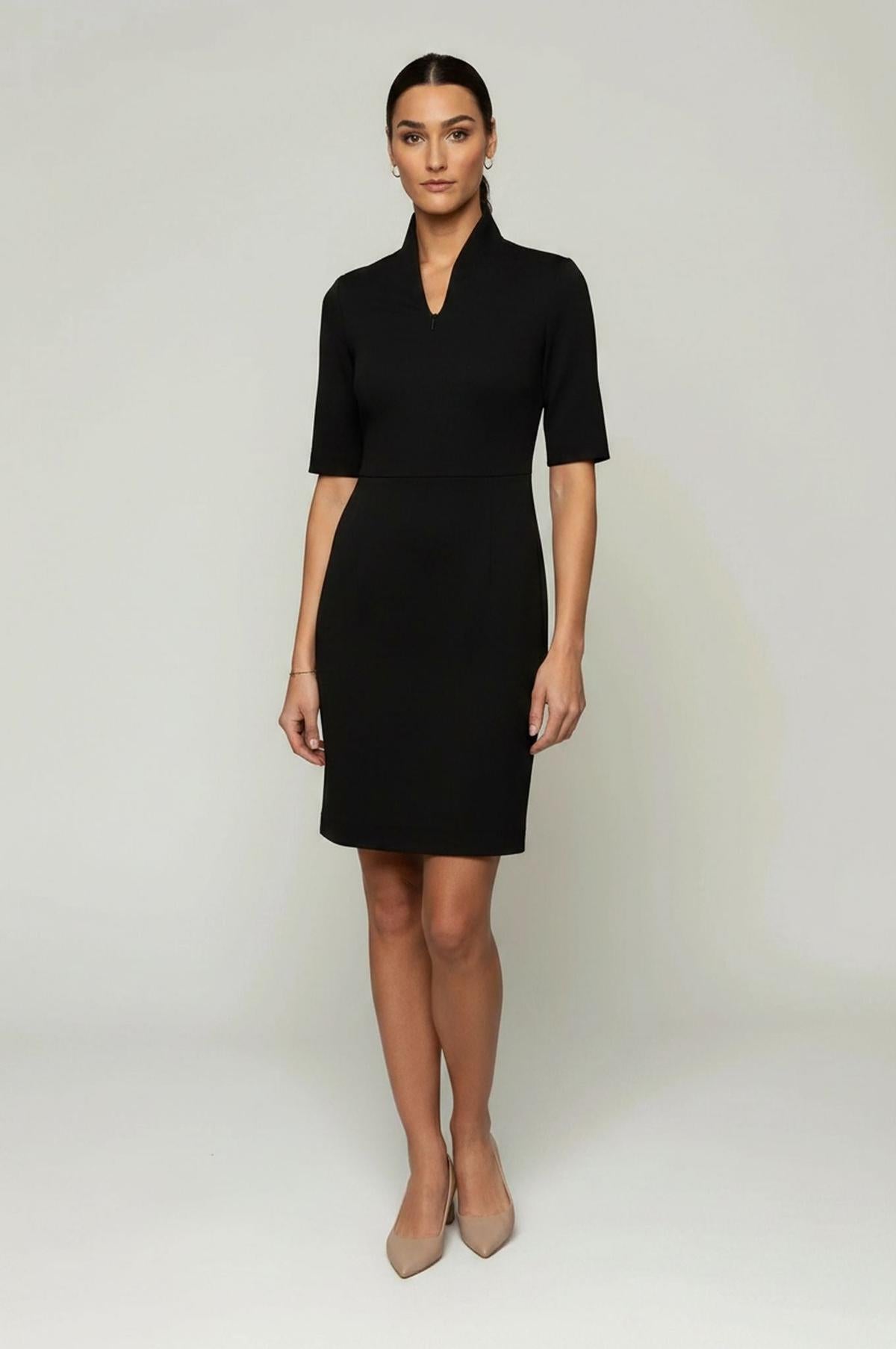 Sleeved Evelyn Sheath Dress – Black | Women's Business Formal Workwear