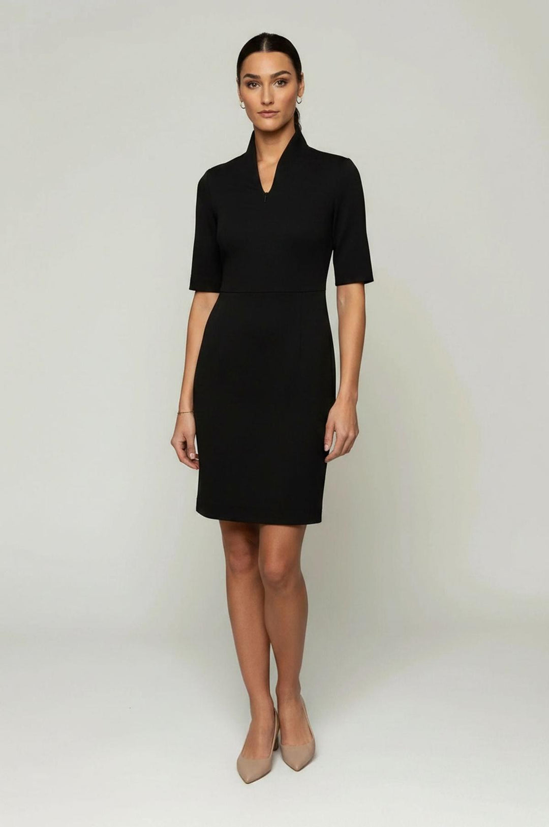 Sleeved Evelyn Sheath Dress – Black | Women's Business Formal Workwear