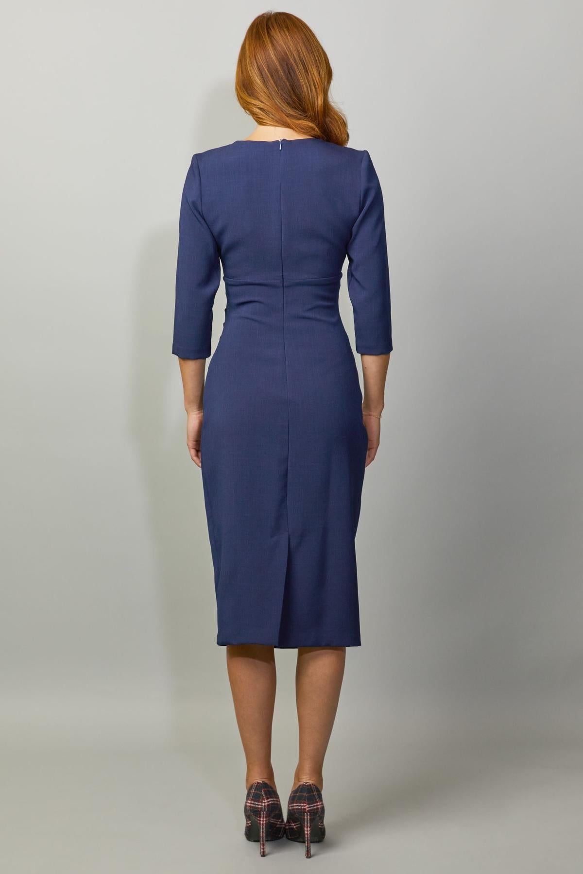 navy blue professional dress Ubrique | | Formal Dress Vintage 90s Nostalgia Romantic Size:10 (UK 14) this midi dress offers week-12-2026