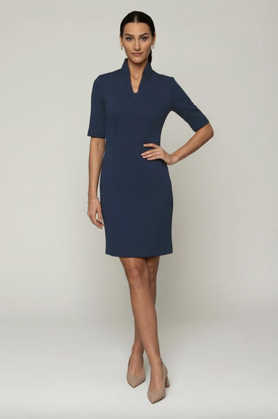 navy dresses for women Sleeved Evelyn Dress Merry Sequin T-Shirt Dress sustainable Navy Blue Cotton shiny tulle Neck Size:16.5