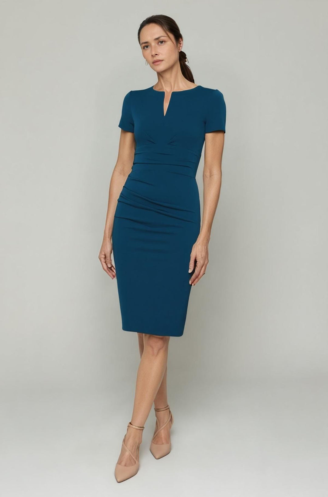 knee length dresses for ladies Professional Donna Dress | Teal