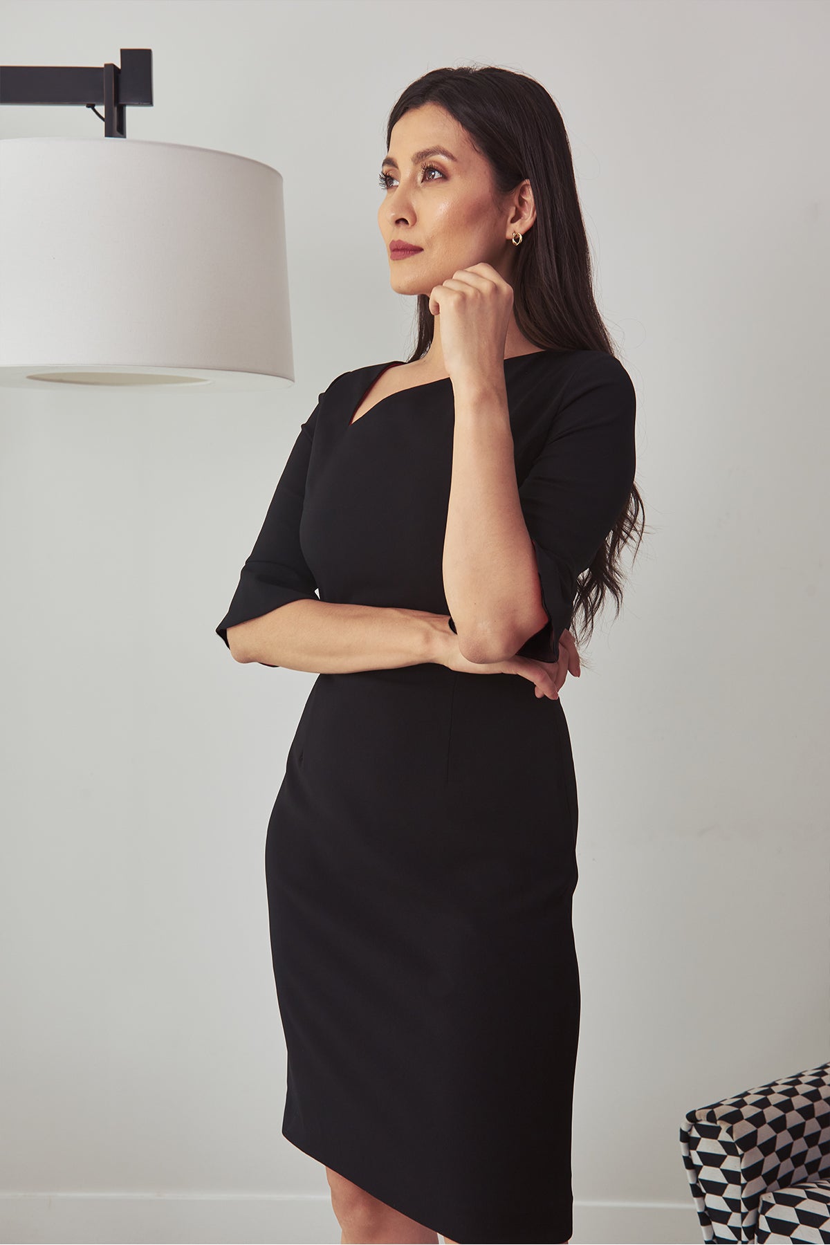 Kate Bell Sleeve Dress - Black