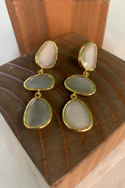 Women' Business Jenny Earrings - Gold/Stone NORA GARDNER | OFFICIAL STORE for work and office