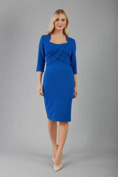Women's Dress Lantana Dress In Cobalt Blue For Presentation Event  | Nora Gardner