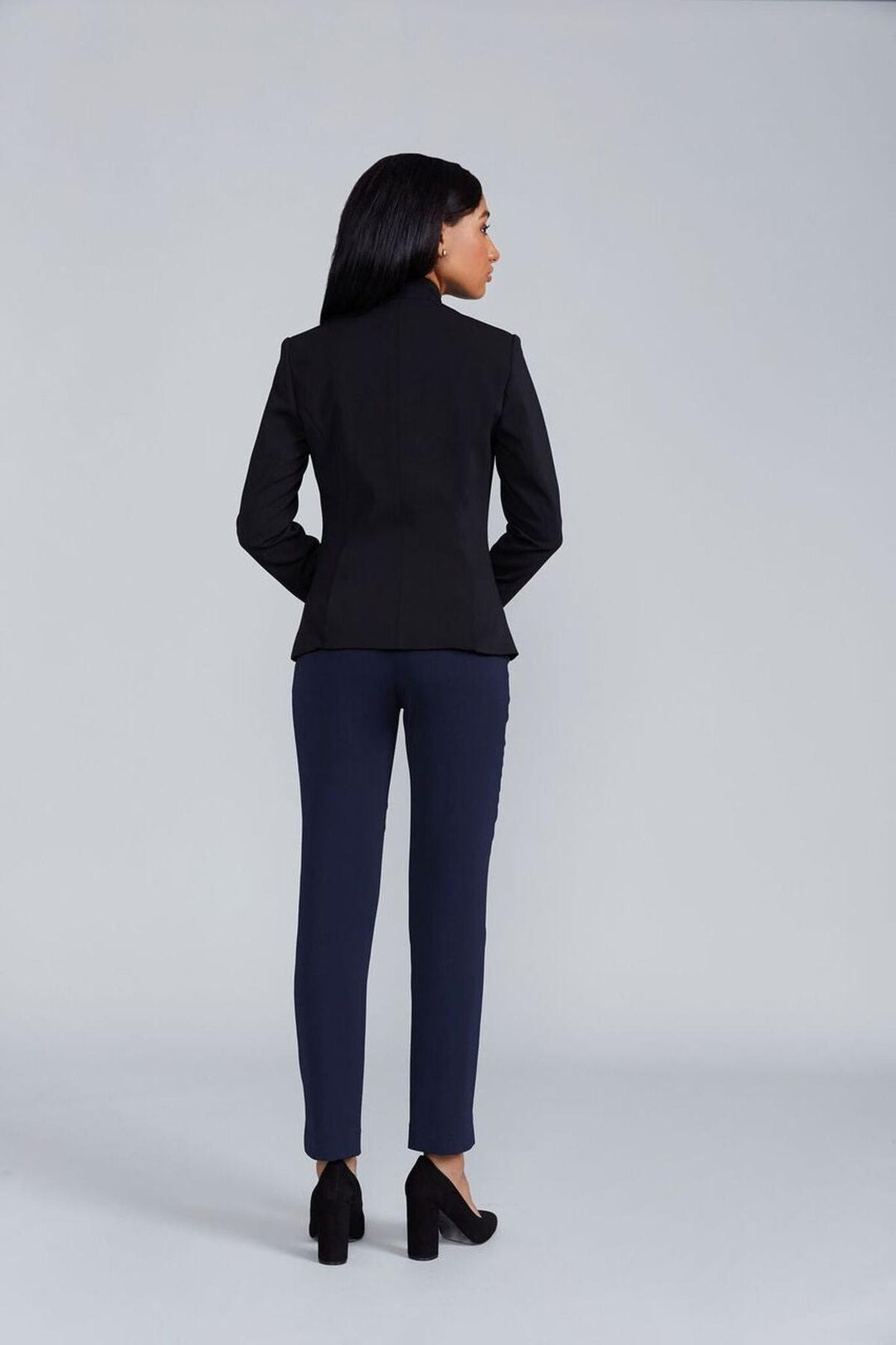 dark navy blue women's dress pants Audrey Pant in Navy | Women's Business Attire | High Rise Trousers