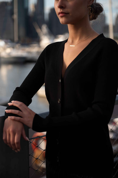 Grace Cardigan In Black Young Professional Women's Clothing | Nora Gardner