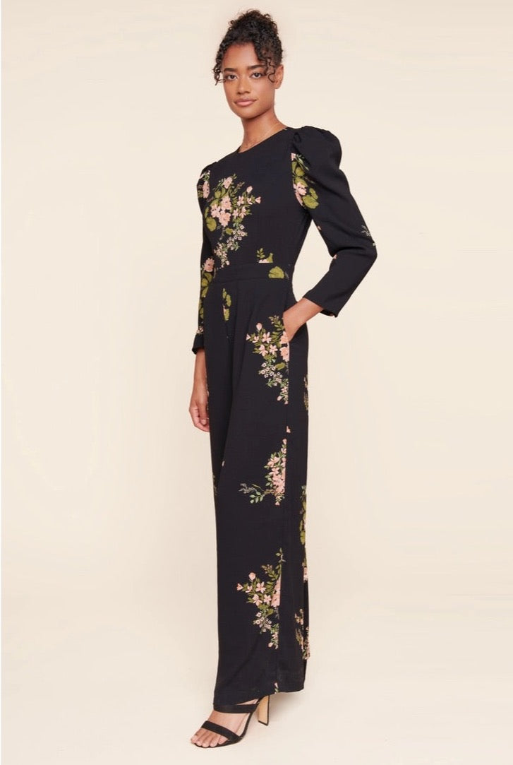 Buy Women's Jasleen Jumpsuit in Black Floral | Nora Gardner