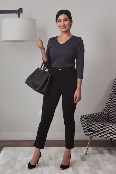 Women' Business Julia Top - Charcoal NORA GARDNER | OFFICIAL STORE for work and office