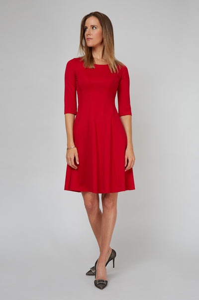 Women's Lizette Dress in Bittersweet Red | Nora Gardner Front