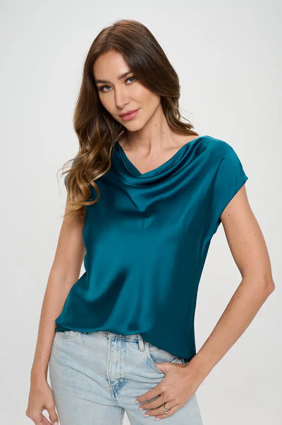 Women' Business Maya Top - Teal NORA GARDNER | OFFICIAL STORE for work and office