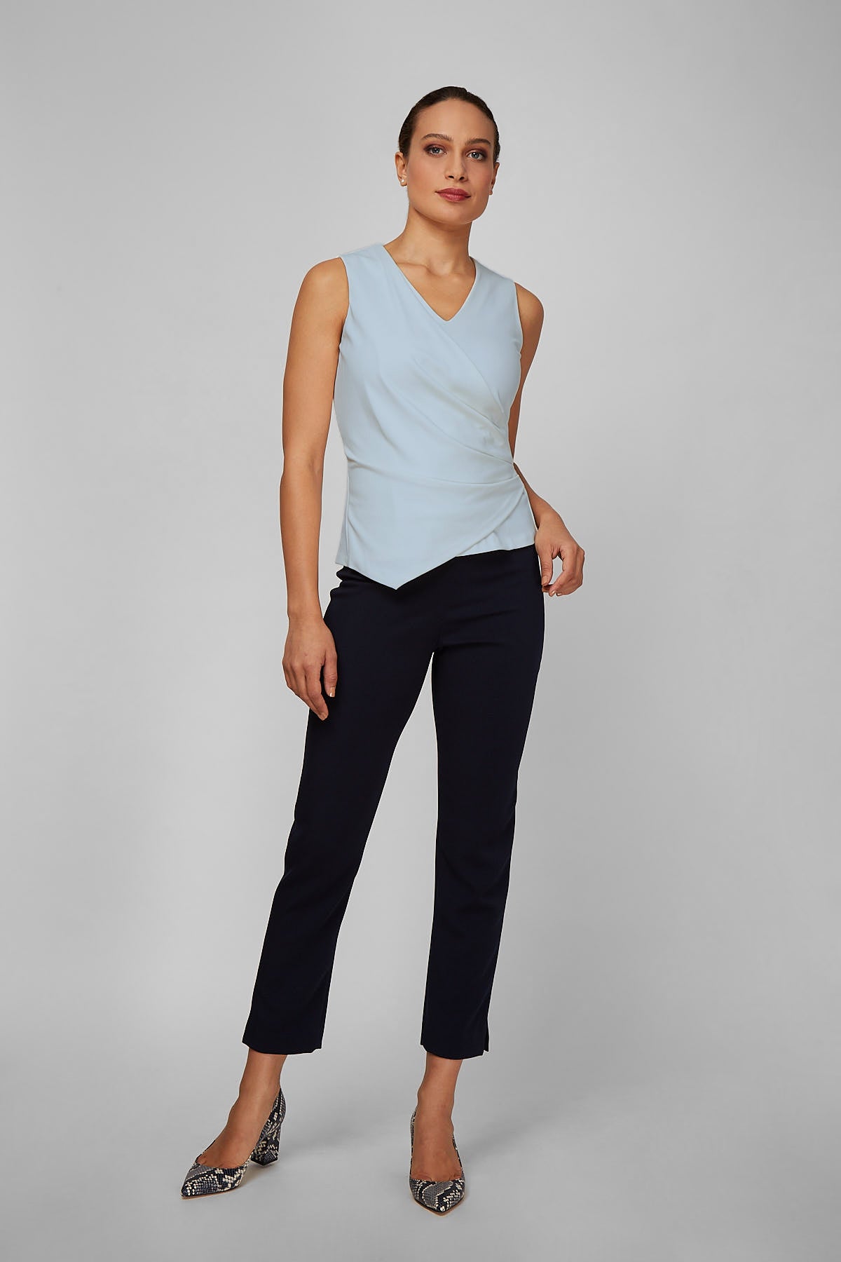 Women' Business Naomi Top - Baby Blue NORA GARDNER | OFFICIAL STORE for work and office